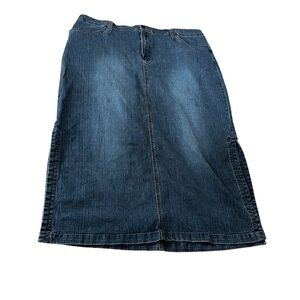Y2K 90s long denim jeans maxi skirt Venezia lane Bryant vintage retro 22